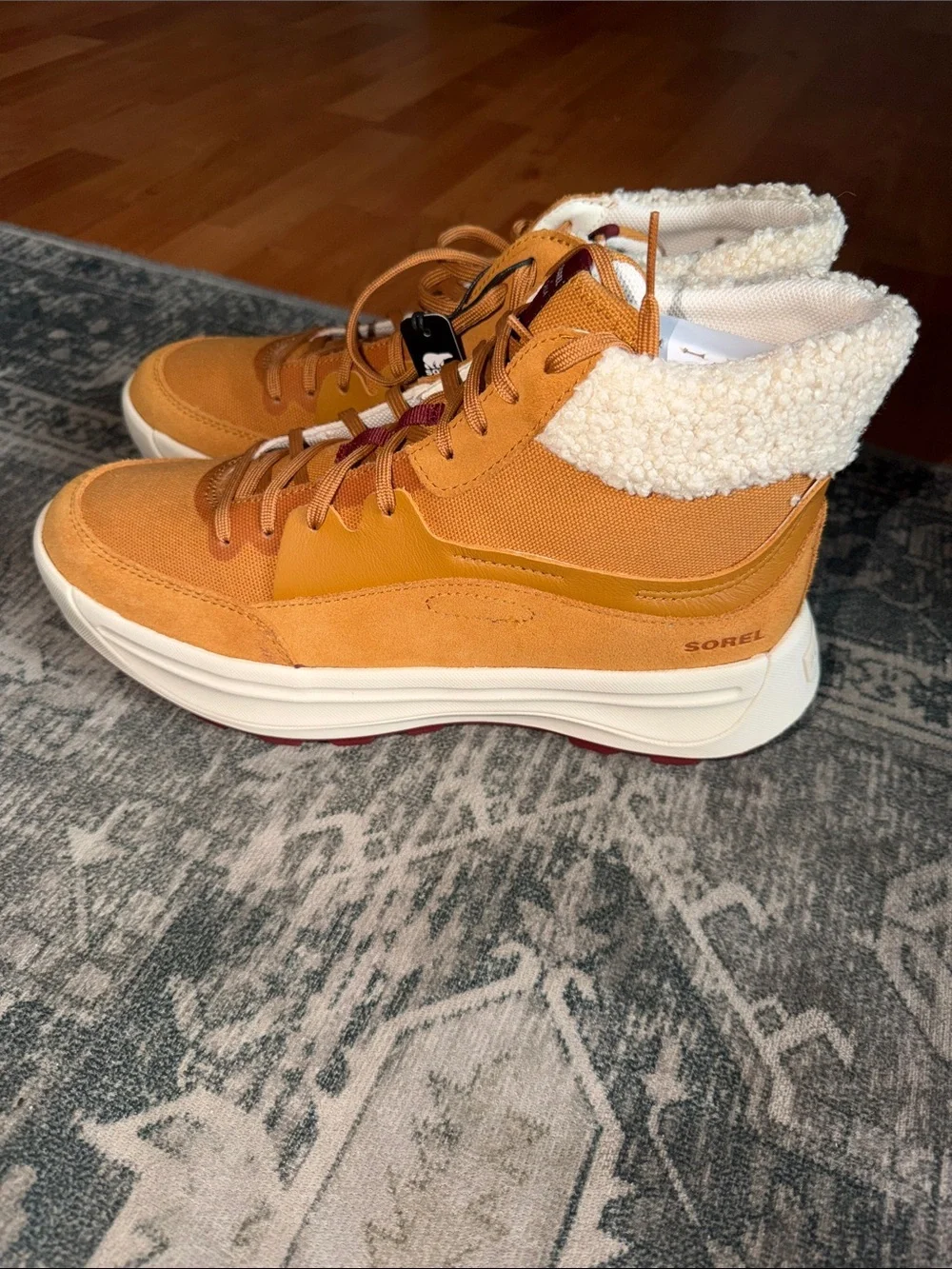 SOREL x CALIA Out N’ About™ 503 Mid Cozy - Canyon Gold, Bleached Ceramic size 10